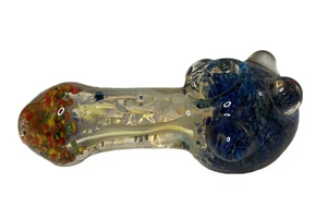 High End Heavy Duty Spoon Pipe | Duke Blue & Confetti | 5" - Picture 1 of 3