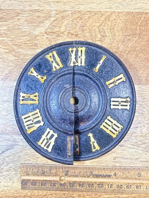 Cuckoo Clock  Dial Pan (4 7/8 Inches Dia) For Repair- Vintage Clock Parts KD3270 - Image 1 of 2