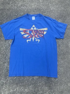 Y2K 2000s ¡La leyenda de Survay dice! Camiseta Band Zelda Shield Logo Talla L Foto 1 de 4
