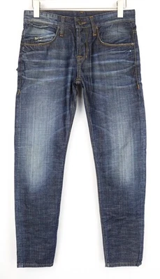 Pantalones de mezclilla para hombre TAKESHY KUROSAWA W30 corte ajustado azul oscuro algodón puro clásico lavado * Foto 1 de 4