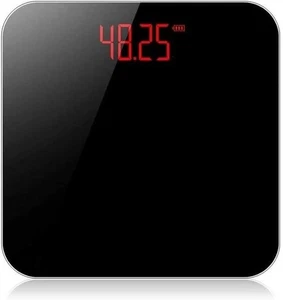 Digital Personenwaage Körperwaage LED Display Körper Waage bis 150Kg Schwarz - Bild 1 von 9