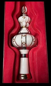 VINTAGE NEW IN BOX LENOX FLORENTINE TREE TOPPER STILL STRAPPED TO BOX - Picture 1 of 6