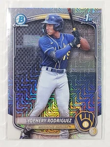 2025 Bowman Chrome Prospect Yophery Rodriguez 1st Bowman #BCP-36 Brewers - Picture 1 of 2