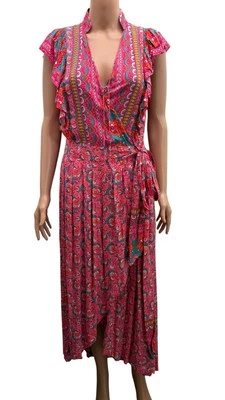 Maxi Vestido FEATHER & FIND Boho Luxe - MEDIANO Rosa ENVOLTURA Foto 1 de 4