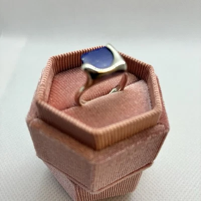 Anillo Tiffany & Co Splash De Colección Raro Talla 5 Piedra Lapislázuli Azul Foto 1 de 4