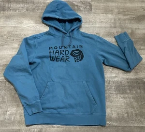 Mountain Hardwear Mens Medium Hoodie Sweatshirt Blue Hooded Pullover - Picture 1 of 5