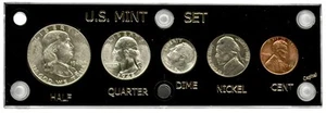 1948 United States Uncirculated 5 Coin Mint Set Black Capital Holder - Picture 1 of 2