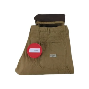 Pantalón Carpintero Forrado de Vellón Wrangler Para Hombre 40x32 Calce Relajado Marrón Aire Libre Trabajo - Imagen 1 de 15