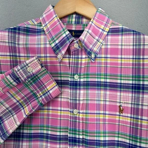 Ralph Lauren Karohemd Button Down Langarm Rosa Oxford Fleisch Gr. XL Preppy - Bild 1 von 8
