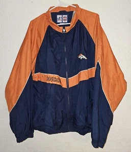 Vintage 90s Blue Orange Game Day Logo Athletic Denver Broncos NFL Jacket XL Rare - Picture 1 of 5