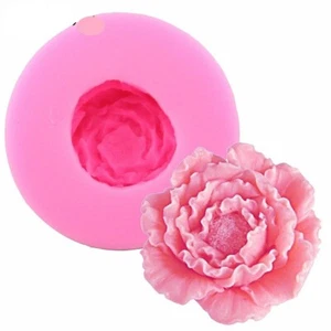3D Peony Flower Silicone Mold Candle Soap Clay Mould Baking Cake Tool Decoration - Picture 1 of 14