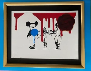 DEATH NYC Signed Large 16x20in Framed BANKSY NAPALM Graffiti Pop Art COA - Picture 1 of 6