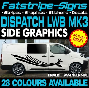 para adaptarse a CITROEN DISPATCH MK3 LWB L2 GRÁFICOS PEGATINAS CALCOMANÍAS RAYAS FURGONETA CÁMPER - Imagen 1 de 2