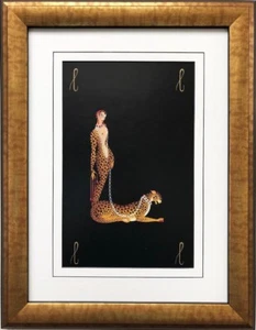 "Erte ""L"" ENMARCADO PERSONALIZADO Vintage Estampado Art Deco Alfabeto Suite NUEVO Moda - Imagen 1 de 3