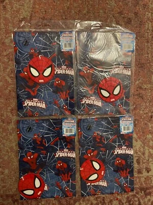 4 packs of marvel spiderman gift wrap wrapping paper sheets 2 tags & 2paper each - Image 1 of 4