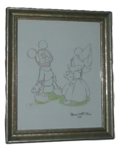 Disneyana-Vintage animation art-Mickey Mouse drawing-Brave Little Tailor. 1938 - Picture 1 of 6