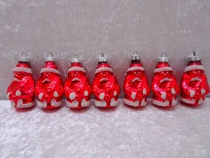 7X DDR Lauscha Vidrio Diseño Navidad Nicolás Santa Claus - Vintage - Imagen 1 de 4