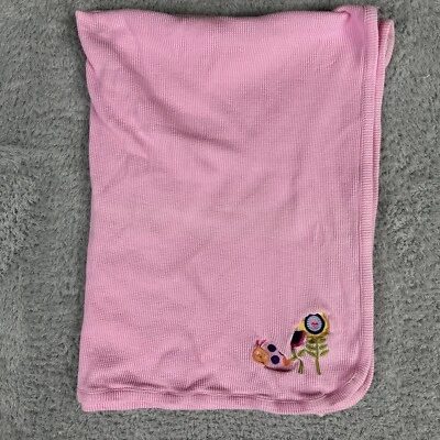 Koala Baby Thermal Waffle Weave Baby Girl Blanket Vintage Flowers Lady Bug Pink - Image 1 of 4