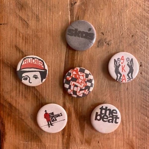 Vintage Ska Button Pin Badge Bundle x6 - Rudies/Beat/Specials - 2.5cm - Picture 1 of 8