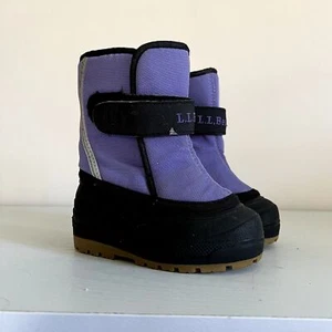 L.L. Bean Northwoods Winter Schnee Stiefel 6 Kleinkind Mädchen lila schwarz - Bild 1 von 6