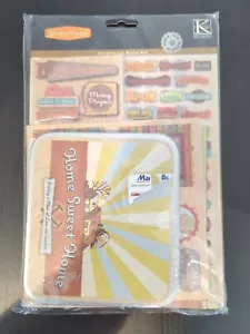 Kit de libro de acordeón K&Company papel de hojalata mejoras para el hogar nuevo álbum de recortes para el hogar - Imagen 1 de 5
