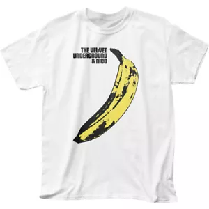 Velvet Underground Banana T Shirt Mens Licensed Rock N Roll Band Retro Tee White - Picture 1 of 2