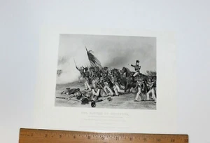 1860's Engraved Print "The Battle of Chippewa" Along the Niagara River - Picture 1 of 2