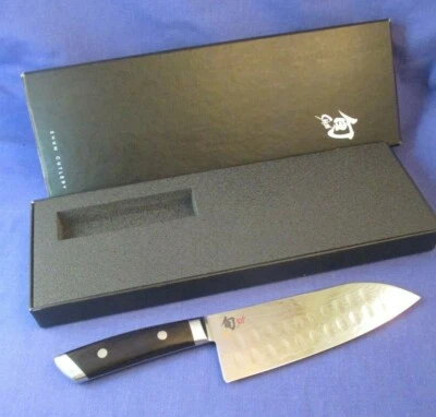 Shun Kaji 7.5 inch Double Hollow Ground Sumo Santoku Knife - KDM0034 S/D w/Box  - Image 1 of 4