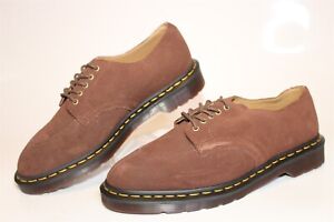 Dr. Martens Brown Suede Apron Toe 5-Eye Lace Up New Derby Mens 9 Womens 10 Shoes