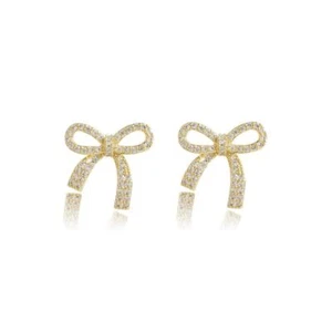 Mujeres Niñas Arco de Cristal Plateado Ganancias Tachuelas Joyería Piedra de Perla - Imagen 1 de 7