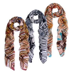 Multi Color Aztec Tribal Style Scarf - Different Colors Available - Picture 1 of 7
