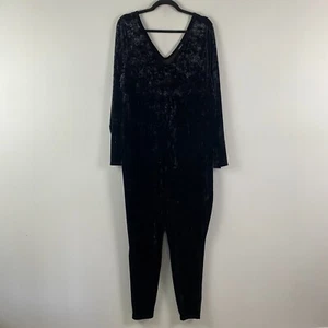 Torrid Full Length Crushed Velvet Long Sleeve One Piece Jumpsuit Size 3X - Picture 1 of 12