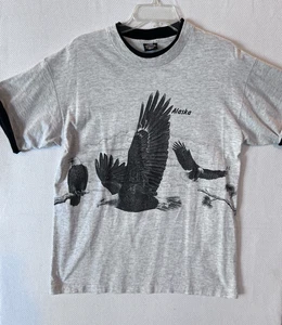 VTG Alaska Soaring Eagle Graphic T-shirt Single Stitch Made In USA Sherry’s Best - Picture 1 of 7
