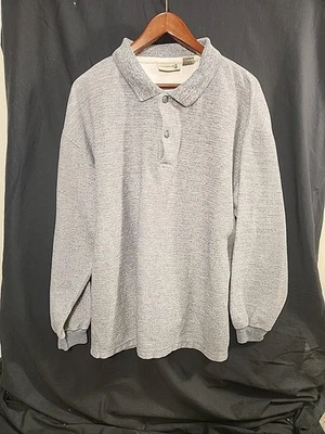 Camisa Fieldmaster Para Hombre Grande Gris Manga Larga Cuello 67% Poliéster 33% Algodón Foto 1 de 4