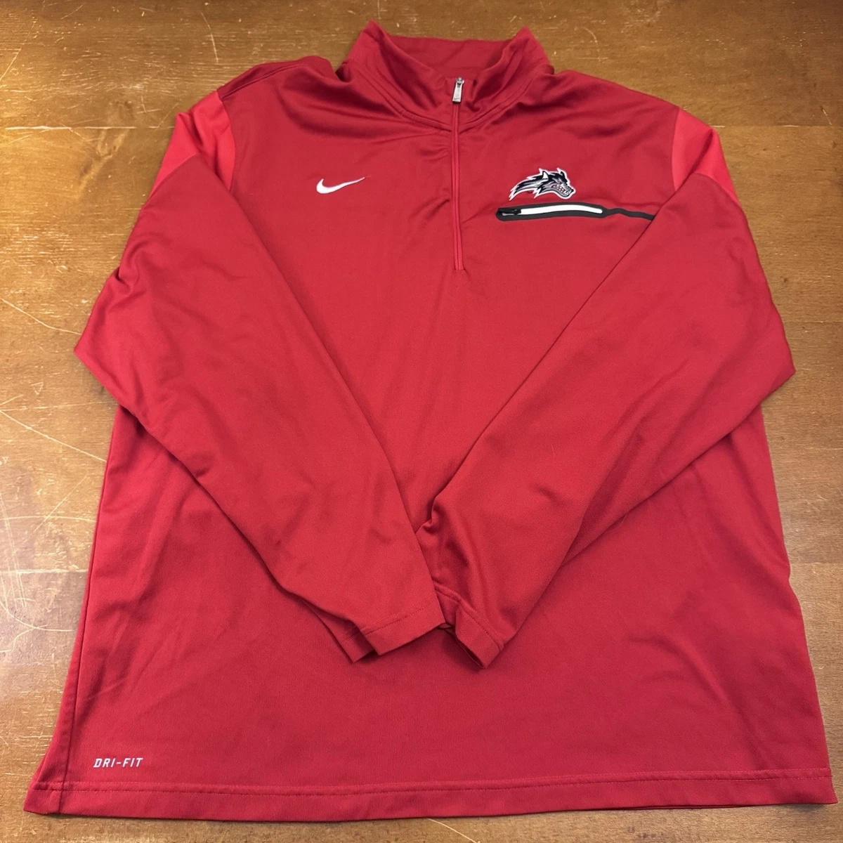 NCAA Stony Brook Seawolves Crewneck Sweatshirt - Unisex, 8 Oz, 50/50 Cotton/Poly Blend, Small White
