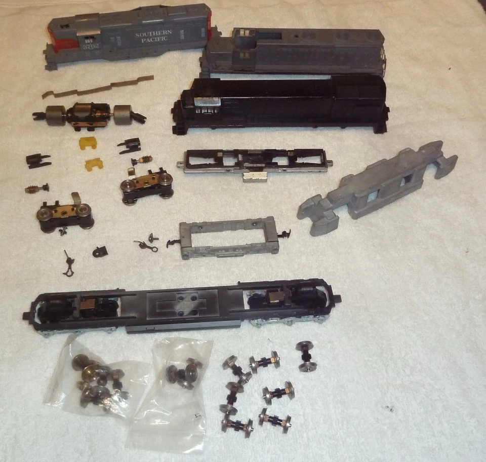 Athearn Locomotive Parts, Underframes, Motor, Trucks, Wheel Sets, Shells HO - Image 1 of 1