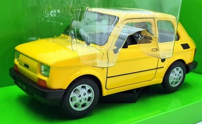 Welly Nex 1/21 Scale Diecast 24066W-YL - Fiat 126 - Yellow - Image 1 of 4
