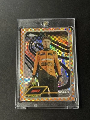 2024 Topps Chrome Formula 1 F1 Lando Norris Orange Checker 20 /25 Portrait #7 - Image 1 of 2
