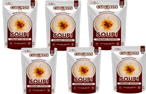 6 NEUE TÜTEN CUGINOS SUPPE CREMIG KARTOFFEL 8 TASSEN 7,12 OZ NATRIUMARM EXP 6-2027 - Bild 1 von 1