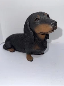 Sandicast Sandra Brue - Dachshund, Black - Realistic Dog Figurine 11” - Picture 1 of 8
