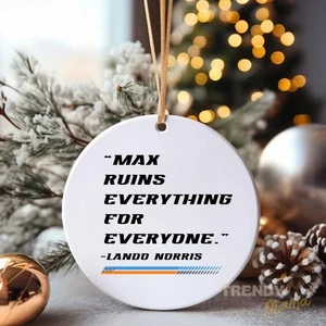Funny Max #1 Racing Christmas Ornament Car Tree Decoration Gift Fan - Picture 1 of 8