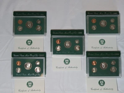 1994 - 1998 Clad Proof Set U.S. Mint Original Government Packaging OGP COA - Image 1 of 4