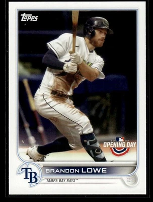 2022 Topps Opening Day #12 - Brandon Lowe - Tampa Bay Rays Baseball Card - Image 1 of 2