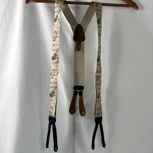TRAFALGAR Suspenders Braces CONCERTO Silk Music Harp Violin Trumpet Sax Limited - Picture 1 of 9