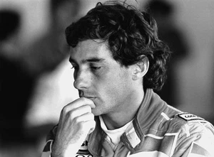 AYRTON SENNA  8x10 PHOTO BLACK AND WHITE photograph PICTURE FORMULA 1 Brazilian  - Picture 1 of 1