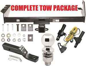 Trailer Tow Hitch For 87-94 Dodge Dakota Complete Package w/ Wiring and 2" Ball