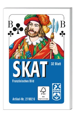 RAVENSBURG (FXSCHMID) 10 x 32 Blatt Ravensburger Spielkarten Skat Französisches Bild 27002