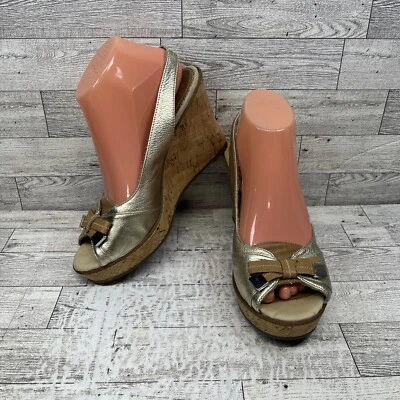 Sperry верхний сидр Southsea кожи с открытым носком слинга пробки на танкетке туфли женщин 8,5 М - Изображение 1 из 4