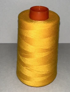 American & Efird Inc Perma Spun TEX 27 6000YDS Goldenrod Gold Made in USA Spool - Picture 1 of 3