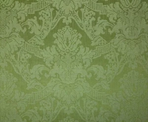 SCHUMACHER GROVE PARK DAMASK WILLOW GREEN MULTIUSE HIGH END FABRIC BY YARD 54"W - Picture 1 of 7